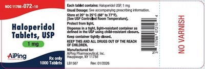 1 mg -1000 Tablets (1 mg  1000 Tablets)